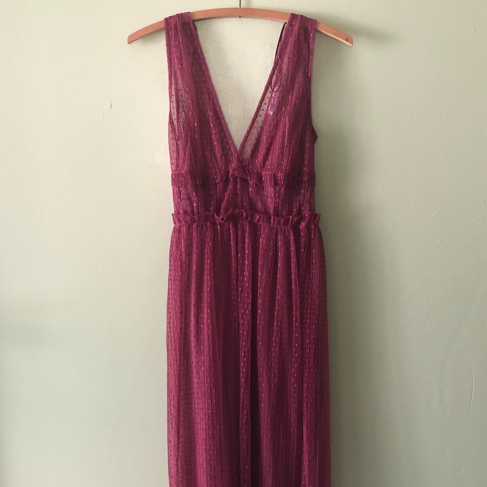 Zara Swiss dot midi dress